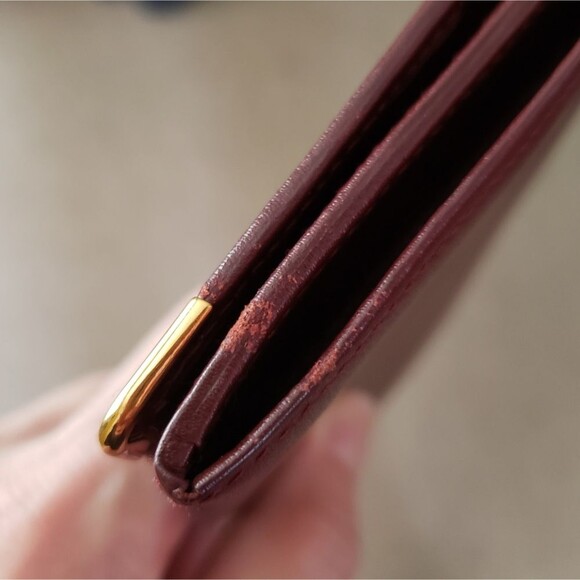 Cartier Paris Leather Bifold Long Checkbook Wallet Luxury Burgundy Designer - Picture 14 of 14